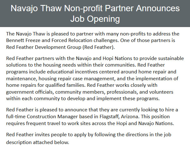Navajo-Thaw-Non-profit-Partner-Announces-Job-Opening